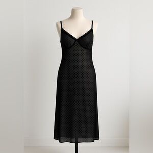 Heart printed mesh lingerie slip  dress M